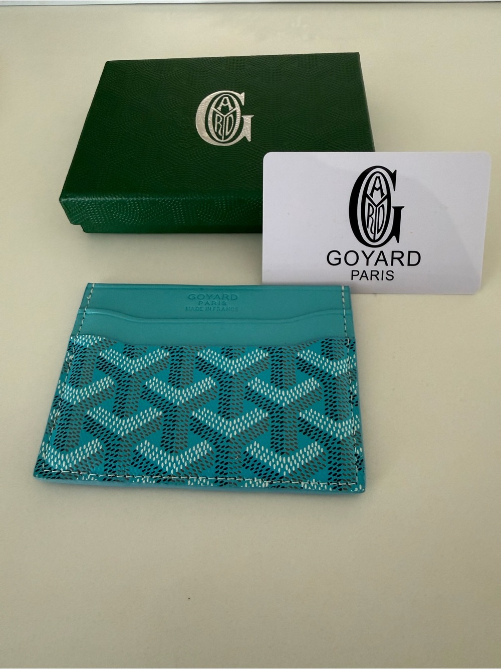 Aqua Blue Card Holder